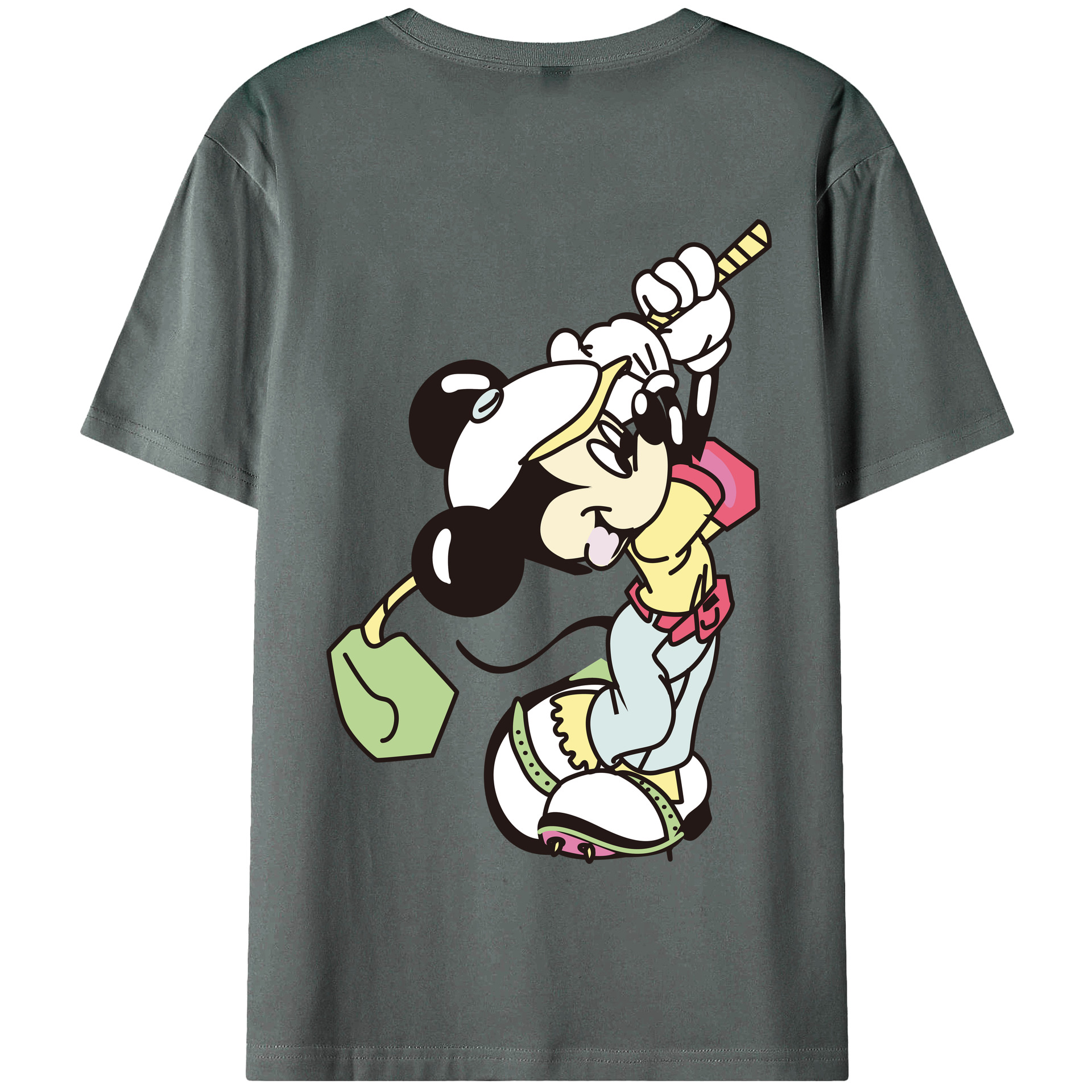 （画像用） ミッキーマウス Mickey Mouse 綿100％半袖Tシャツ（背面プリント）